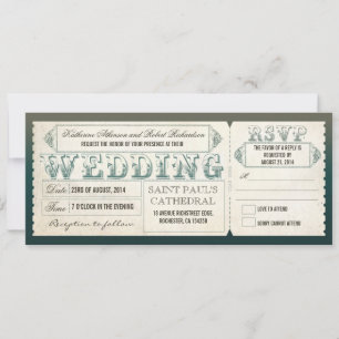 invitations de mariage vintage - billets et RSVP