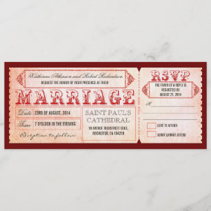 invitations de mariage vintage - billets et RSVP