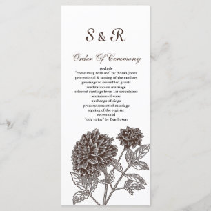 Invitations de mariage vintage Dahlia
