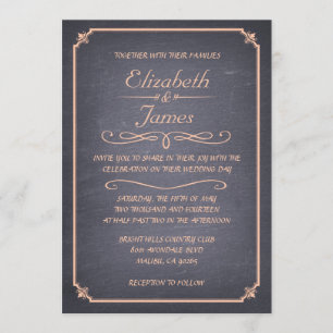 Invitations de mariage Vintage de corail