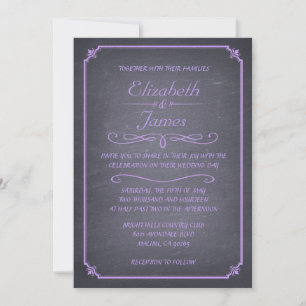 Invitations de mariage Vintage du tableau de bord 