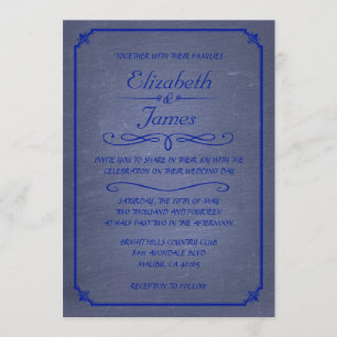 Invitations de mariage Vintage en tableau noir de