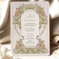 Invitations de mariage vintage par William Morris