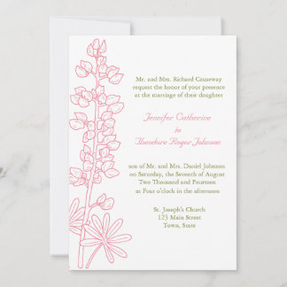 Invitations de mariage vintage rose floral
