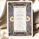 Invitations de mariage vintage violet Art Nouveau<br><div class="desc">Invitations de mariage Art Nouveau Vintage par Alphonse Mucha dans un design floral, romantique et fantaisiste. Les fleurs victoriennes complètent les polices art déco classiques. Entrez vos informations personnalisées, et vous avez terminé. Si vous souhaitez modifier la conception, cliquez simplement sur le bouton bleu "Customiser". Merci tellement pour considérer mon...</div>