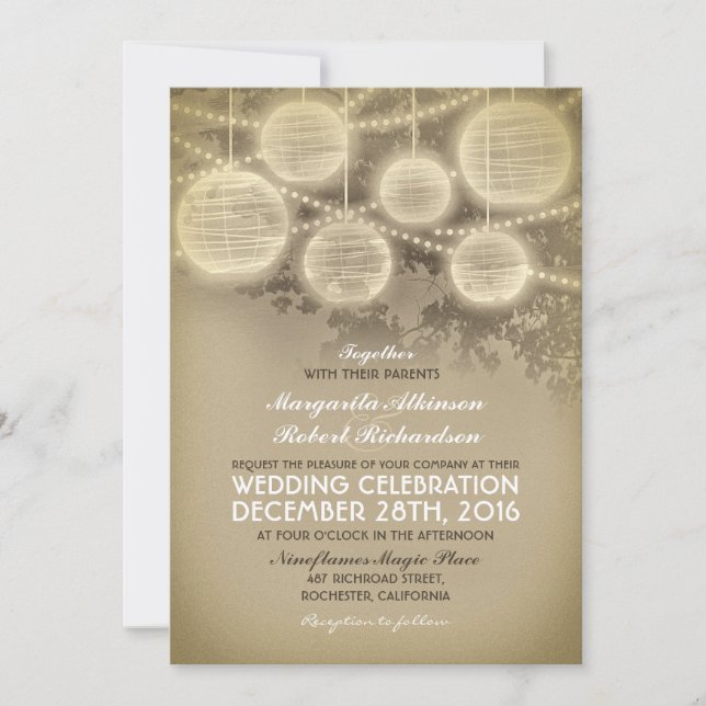 invitations de mariage vintages (Devant)
