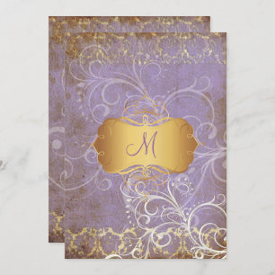 Invitations de mariage Vintages pour les grunges/m