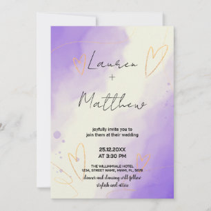 Invitations de mariage violet