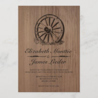 Invitations de mariage Wagon Wheel
