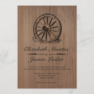 Invitations de mariage Wagon Wheel