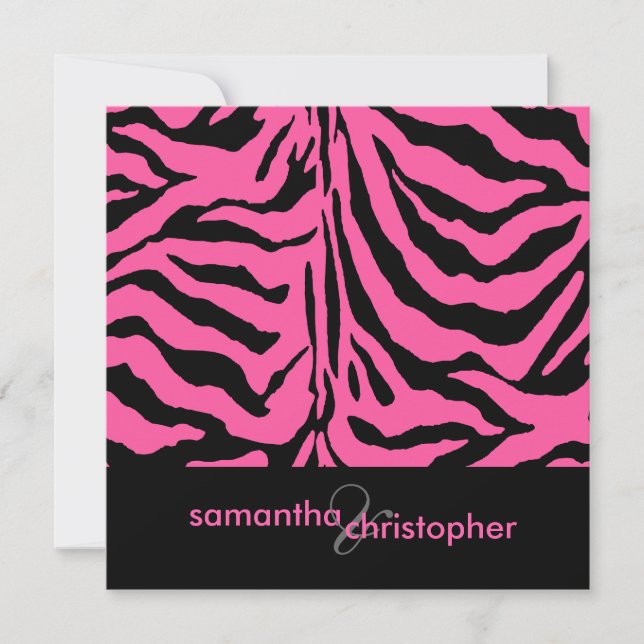 Invitations de mariage Zebra stripes (Devant)