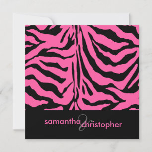 Invitations de mariage Zebra stripes