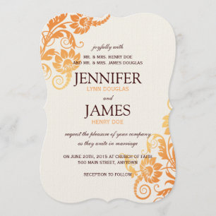 Invitations de Mariages de automne Ombre personnal