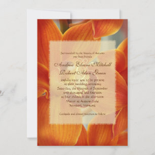 Invitations de Mariages de automne Orange Orchid
