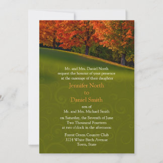 Invitations de Mariages de automne rustiques