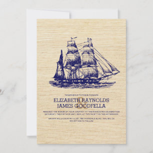 Invitations de mariages de bateaux anciens