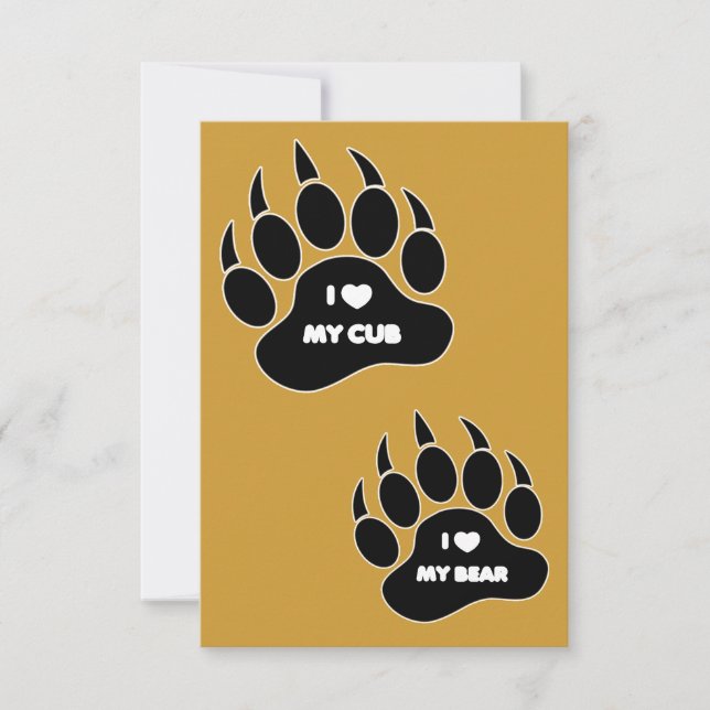 Invitations de Mariages Gay Bear Cub (Devant)