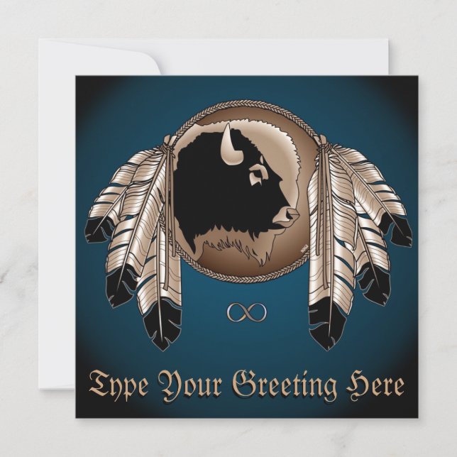 Invitations de Métis Cartes d'art autochtones pers (Devant)