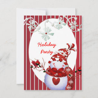 Invitations de MODÈLES de Fêtes Snowman