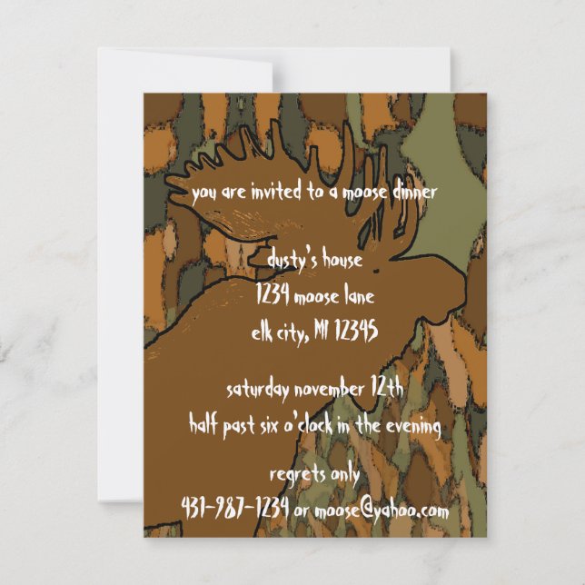 Invitations de Moose Camouflage (Devant)