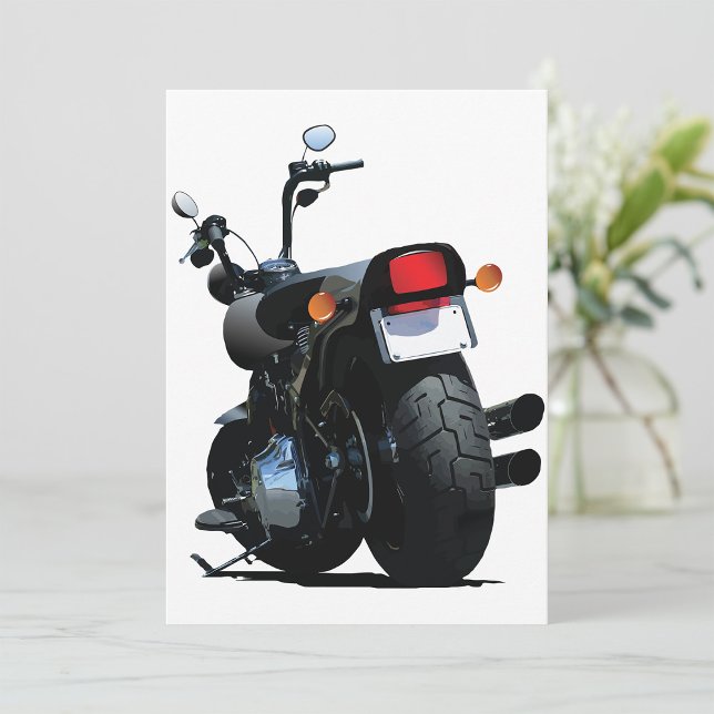 Invitations de motocyclettes noires (Créateur téléchargé)