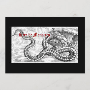 Invitations de navires et de dragons médiévaux