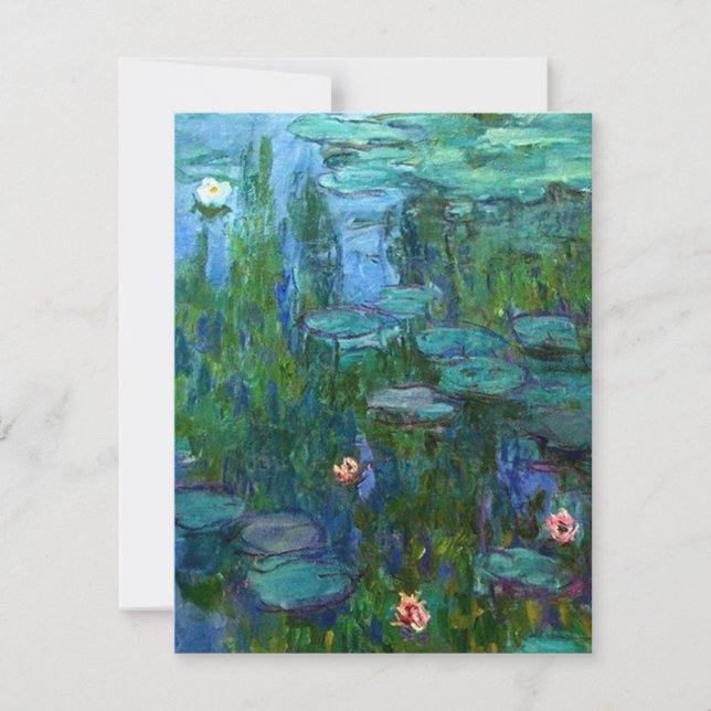 Invitations de nénuphars de Monet Nympheas (Devant)