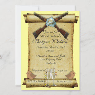 Invitations de noces de tir dans le jaune canarien