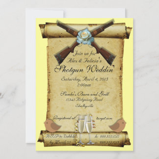 Invitations de noces de tir dans le jaune canarien