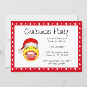 Invitations de Noël amusant Père Noël Invitations