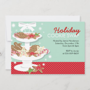 Invitations de Noël Cookie Swap