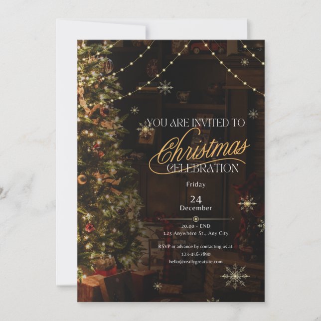 Invitations de Noël de mariée 2 (Devant)