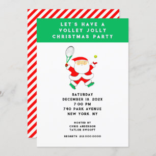 Invitations de Noël de tennis