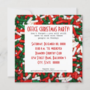 Invitations de Noël du bureau