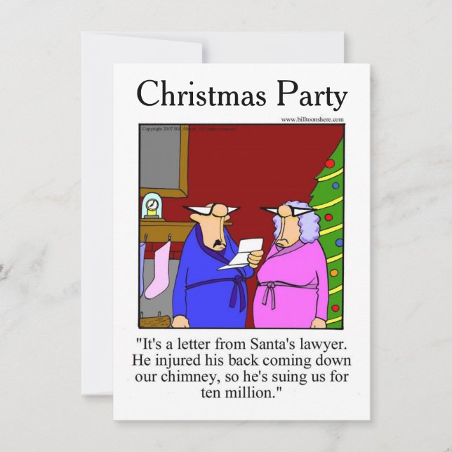 Invitations de Noël Humour (Devant)