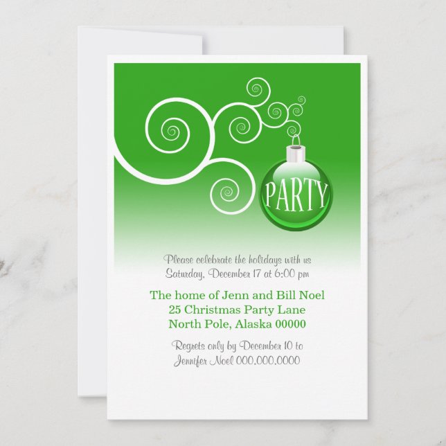 Invitations de Noël modernes (Devant)