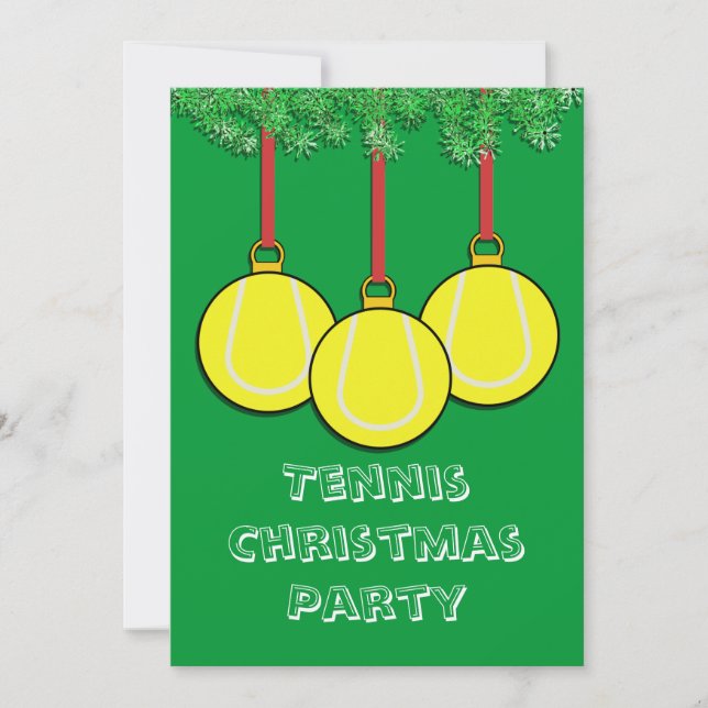Invitations de Noël pour le tennis (Devant)