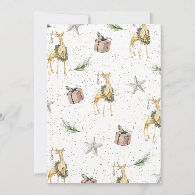 Invitations de Noël rustiques (Dos)