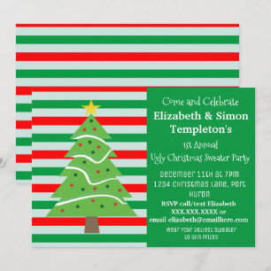 Invitations de Noël Sweater Party