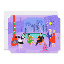 Invitations de Noël Tropical Retro