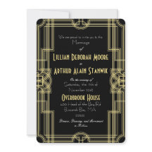 Invitations de noir et d'or