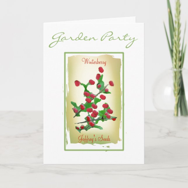 Invitations de paquets de graines d'aquarelle ou c (Devant)