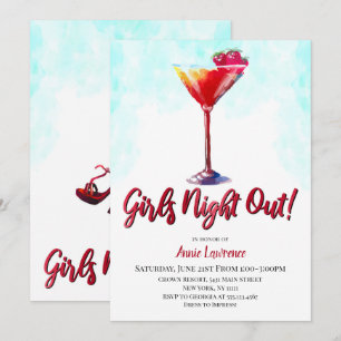 Invitations de partie de Bachelorette de nuit de