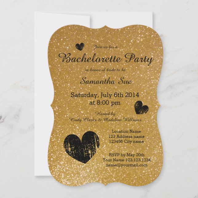 Invitations de partie de bachelorette de parties (Devant)