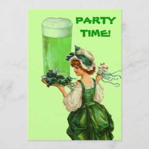 Invitations de partie de bière de vert de jour de