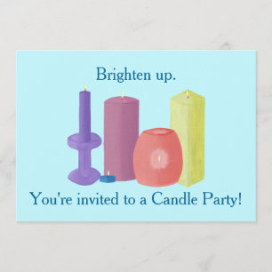 Invitations de partie de bougie pour des parties