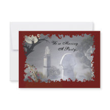 Invitations de partie de Halloween de cimetière
