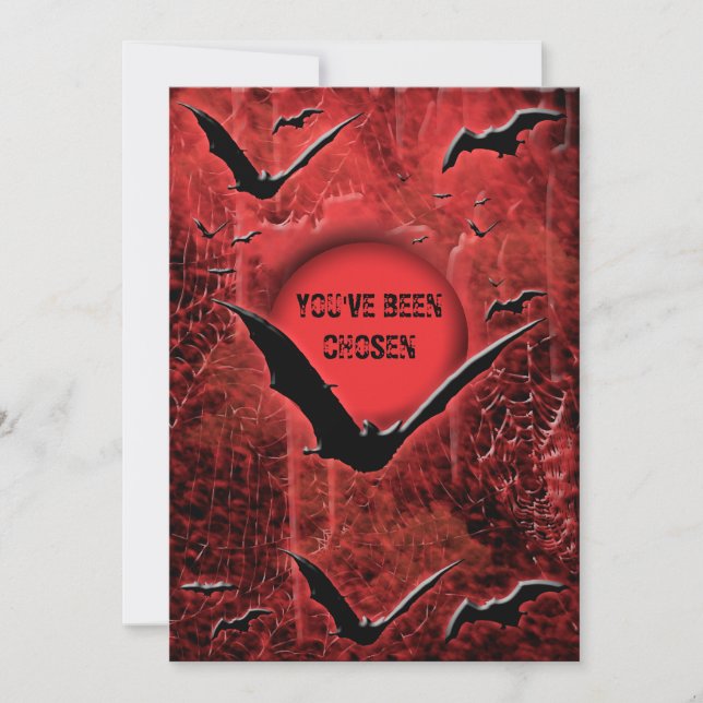 Invitations de partie de Halloween - modèle de (Devant)