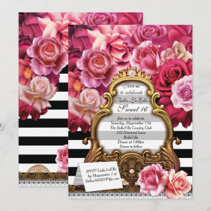 Invitations de partie de Quinceanera du bonbon 16