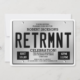 Invitations de partie de retrait de plaque de lice